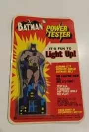 1975 BATMAN LIGHT UP FIGURE POWER TESTER FOR ALL STANDARD BATTERIES VINTAGE NOS