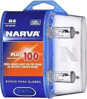 Narva Globe Series 12V H4 60/55W Plus 100 Longer Life Halogen Headlight (2 Pieces)