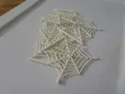 Lego - White Spider Web Flat with Hollow Stud, Bar Ends, and Bar - 90981