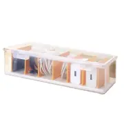 Clear Cable Organizer Box with Lid, Cable Cord Storage Organizer, Office8913