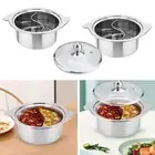 Shabu Hot Pot Portable Induction Cooktop Gas Stockpot Two Flavor Soup Pot