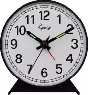 Equity 14075 Black Analog Windup Alarm Clock