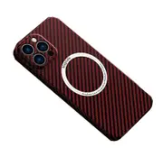 Carbon Fiber Phone Case for iPhone 12 Pro - Red