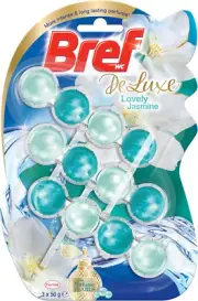 Bref Deluxe Toilet Cleaner Block Jasmine 3 Pack