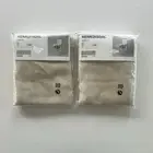 2 Ikea Henriksdal Slipcover Chair Covers Bar Stool Linneryd Linen Natural NEW