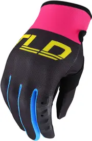 Troy Lee Designs GP Ladies Motocross Gloves, black-yellow, Size S for Women Black Yellow
