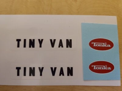 TONKA TINY VAN VINYL PEEL AND STICK DECAL