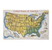 Melissa & Doug Deluxe Wooden USA State Capitals Map Puzzle Board Educational