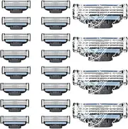 WCDSFL Mach-3 Razor Blades, Pack of 20 Replacement Blades for Wet Razors, Mach 3 Blades, Razor Blades for Men, Clean Beard, Leg Hair, Cleaning