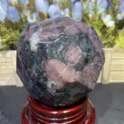 1.5kg 90mm Natural Garnet Ball Crystal Quartz Sphere Decoration Healing Gift C6