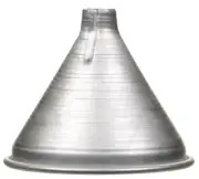 HIC 696 Fill or Refill Contents Easily 2 oz. Capacity Silver Aluminum Funnel