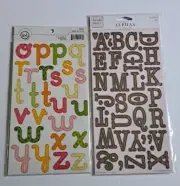 2 New Packages Chipboard Alphabet Scrapbooking Papercraft
