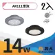 【DanceLight 舞光】2入組 LED 14W 24度窄角投射燈泡 AR111盒燈 黑殼/銀殼(白光/自然光/黃光)