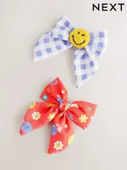 Red SmileyWorld® Statement Bow Clips 2 Pack (AC9281) | $15