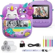 TIATUA Kids Camera Instant Print, Camera for Kids with Printable Photos, Toddler Toys for Children Ages 3-14 (Purple)