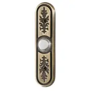 NuTone PB64LAB Antique Textured Brass Lighted Push Button Doorbell Vintage Look
