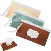 Baby Wipes Dispenser, 3 Pcs Nappy Wipe Holders, Wet Wipes Dispenser, Wipe Refillable Case On The Go, Wet Wipe Pouch Wipe Dispenser, Dispenser for Huggies Baby Wipes, Bags for Travel Wipes