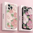 Girly Flowers For iPhone 16 15 14 13 12 Pro Max 11 XR Shockproof Soft Case Cover