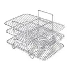 3-layer Air Fryer Grill Multi-layer Rack Stainless Steel with 3 Layers Stackable