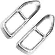 FUWKAIZS 2Pcs Stainless Steel Tail Car Exhaust Muffler Pipe Tip Cover Trim Compatible for BMW 7 Series G11 G12 730 740 750li 2016 2017 2018(Ordinary Model)