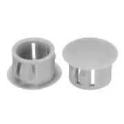 50 Pcs 10mm(3/8") Plastic Hole Plugs Screw Hole Plug Snap Type Cover, Grey