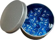 25 Count Pack of 4 Sided Dice Role Playing Game Dices Acrylic Polyhedral Dice Set D4 16mm, Blue