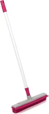 KL065315EU Rubber Cleaning Broom - Electrostatic Rubber Bristles Brush with Sque