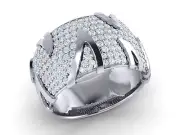 Natural 2ct Round Cut Diamond Fancy Cluster Wedding Band Ring 18K Gold