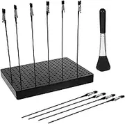 HOODANCOS 1 Set Model Color Base Model Painting Stand Base Metal Modeling Tool Model Painting Stand Base Holder Metal Airbrush Holder Stand Metal Card Photo Memo Metal Black Plastic