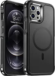 SUPFINE Magnetic for iPhone 12 Pro Max Case, [Compatible with MagSafe][10 FT Military Grade Drop Protection] [Dual Layer Structure Protection] Heavy Duty Full-Body Shockproof Phone Case, Black