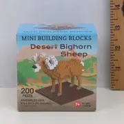 Mini Building Blocks Desert Bighorn Sheep Brown Animal Buildable Toy