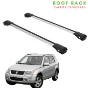 For 2000-2015 Suzuki Grand Vitara Flush Roof Racks CrossBars Silver Two Pcs