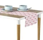 A Pair of Hearts White Table Runners - 12"x72" or 14"x108"