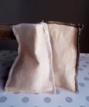Linen Pouch Bags with Serged Edges - Choose Thread color and Size.