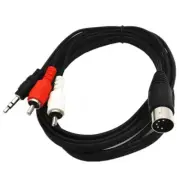 5pin Din Cable 5P to DC3.5mm & 2RCA Audios Cable for Audios Needs