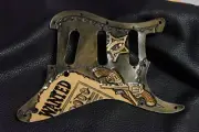 Leather pickguard Custom Hand Tooled Stratocaster Sheridan "Wanted" II