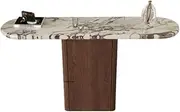 Hallway Table Modern Console Table, 47.24 Inches Narrow Sofa Entryway Table with Faux Marble Top, Contemporary Wood Accent Table Console Tables for Hallway Slim