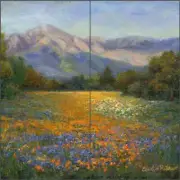 Landscape Tile Backsplash Carolyn Paterson Art Ceramic Mural CPA017