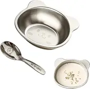 Stainless Steel Bowls for Kids,Children's Rice Bowls 450ml - Metal Plates for Kids, Feeding Serving Camping Plates with Cartoon Animal