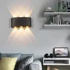 6W LED Wall Light Aluminium Black Shell Warm Light Up Down Lighting Decoration