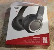 Sharper Image Sbt658 Bluetooth Premium Wireless Headphones w/ Microphone - Grey