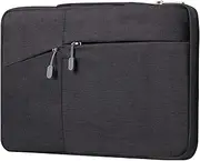 Megoo 12Inch Sleeve Case for Microsoft Surface Pro 7/6/5/4/3 12.3", 11" 12" Macbook/Dell/Chromebook/Samsung Galaxy Book Tablet Laptop Slim Water Resistant Carrying Case with Handle and Pocket(Black)