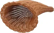 Cornucopia Baskets Horn of Plenty Wicker Grapevine Fall Baskets Fruit Bread Baskets for Table Centerpiece Decorations Thanksgiving Christmas Party Supplies(11inch)/1420