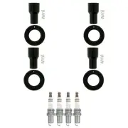 NGK 4 Ruthenium HX H. I. Spark Plugs 4 Coil Boots Kit for Scion xB Toyota Solara (for: Toyota)