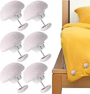 Duvet Cover Clips | 6X Compact Comforter Clips Holders - Portable Non-Slip Sheet Fixing Clamp for Thick Fabrics, Quilts, Seat Cushions, Sofa Covers