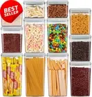 Pop Airtight Food Storage Containers Set of 12, Stackable, for Cereal, Sugar