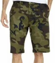 VOLCOM mens Stone V Monty Shorts 22" Camo Green Combo 33 NWT