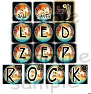 STERN LED ZEPPELIN (PRO) Pinball Machine Target Cushioned Decals+ DROP TARGET