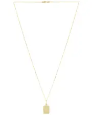 14K Italian Gold Celestial Sun Tag Necklace