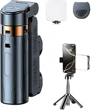 Selfie Tripod - Camera Tripod Mount, Mobile Phone Soul Fie Stick Tripod | Portable 360 Degree Rotating Selfie Mobile Phone Stand, Travel Selfie for Livestreaming and Video Recording (Black, White)